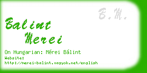 balint merei business card