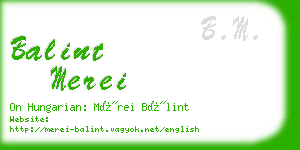 balint merei business card